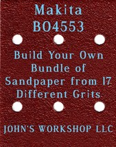 Build Your Own Bundle of Makita BO4553 1/4 Sheet No-Slip Sandpaper - 17 Grits! - $0.99