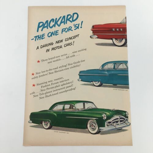 1950 Packard Super Deluxe Eight Club Getaway Classics 300 Vintage Print Ad - $14.25