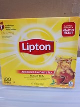 Lot of 3 Lipton Tea Bags, Black, 100/Per Box (100 X 3 = 300 Bags) BB: 12/2023 - £16.58 GBP