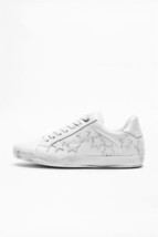 Zadig &amp; Voltaire Zadig Stars Distressed Leather Low Top Sneakers White S... - $163.34