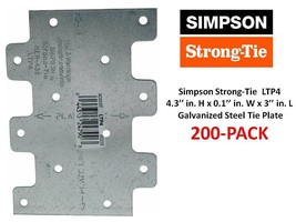 Simpson Strong-Tie LTP4 Galvanized Steel Framing Anchor - Tie Plate, 200... - $64.35