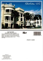 South Carolina Charleston East Battery Beautiful Columns Palm Trees VTG Postcard - £7.34 GBP