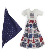 Vtg Handmade 11" Fashion Doll Patriotic USA Themed Holiday Dress Red White Blue - $4.99