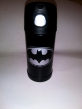 Thermos Batman Funtainer 12 oz  Stainless Steel Black Straw NWOT - £14.94 GBP