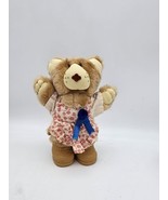 Vintage 1986 Blue Ribbon Hattie Bear Furskins 7&quot; Plush Doll Wendy&#39;s Rest... - $9.71 CAD