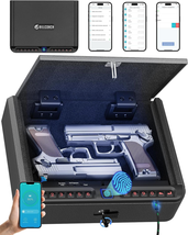 BILLCONCH Gun Safe for Pistols - Biometric Gun Safe 4 Ways Quick Access with Fin - £119.32 GBP
