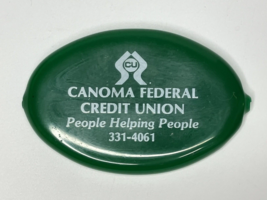 Squeeze Pocket Coin Holder Purse Canoma Federal Credit Union Anchor Line... - $8.77
