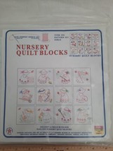 Jack Dempsey 12 Stamped White Nursery Quilt Blocks 9&quot;X9&quot; ~ Girls ~ Bonne... - £7.00 GBP
