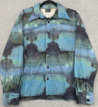 Women’s Positano - Charles Lapsen Blue Green Abstract Textured Resort Bl... - $36.62