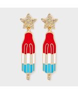 SUGARFIX by BaubleBar Freeze The Day Statement Earrings Gold Red Blue - $174.70 MXN SUGARFIX by BaubleBar Freeze The Day Statement Earrings Gold Red Blue - $174.70 MXN