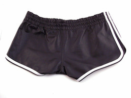 Simple Classic Fashion Black Leather Shorts for Men - £69.83 GBP