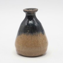Handmade Modern Studio Pottery Vase Miniature Stoneware Small Weed Pot - $14.84