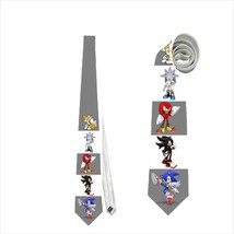 Necktie Sonic Tails Knuckles Silver Hedgehog Rouge Amy Shade Jet Tie Cos... - £19.32 GBP