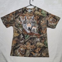 Advantage Timber Camo Men&#39;s T Shirt Size XXL 2XL Camouflage Hunting Apparel Wolf - $18.87