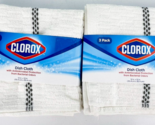 Clorox Dish Cloth 3pk White Anti Microbial Bleach Safe Kitchen Gray Dot ... - £12.99 GBP