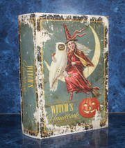 &quot;Witch&#39;s Handbook&quot; Vintage Style Faux Book BOX DECOR Stash Box Halloween... - $44.54