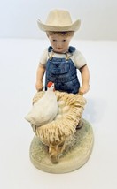 Denim Days #1501 Morning Chores Danny Only Vintage with Chicken  Eggs 1985 Homco - £14.69 GBP