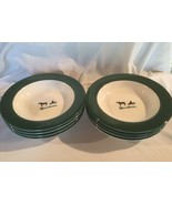 A Joyous Christmas Set Of 4 BOWLS by Italy Green Rim, Words 8 1/2&quot; - £18.47 GBP