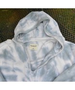 Vintage Abercrombie Fitch popover HOODIE-- SOFT Tie-dyed Sunburst blue V... - €26,00 EUR