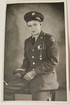 WW2 RPPC, U.S. Army Young Private, Taken In The UK in 1943 See Back. - £7.49 GBP