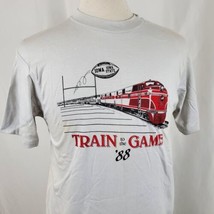 Vintage Iowa Football Train to the Game 1988 T-Shirt M Single Stitch Deadstock - $26.99