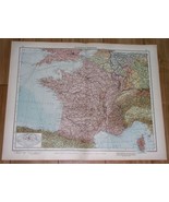 1930 ORIGINAL VINTAGE MAP OF FRANCE / PARIS  - $23.92