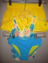 Gerry Girls Youth Girls Size Small 7/8 Tankini Shorts 3 Piece Swimsuit Set NWT - £10.75 GBP