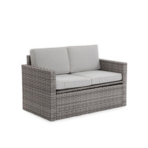 Bradenton Outdoor Wicker Loveseat Grey - $878.92