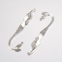 2 Mermaid Bookmark Blanks Antiqued Silver Large Pendants DIY Metal Pendants - £2.51 GBP