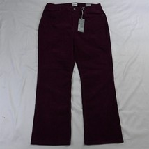 NEW Chicos 2 / 12 Short Maroon Red Purple Corduroy Bootcut 5 Pocket Womens Pants - £19.74 GBP