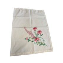 Vintage Hand-Embroidered Floral Pillow Cover - $16.88