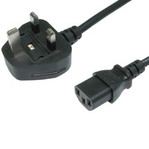 3M Metre UK Mains Power Plug to IEC C13 Kettle Lead Cable Cord for PC Mo... - $11.34