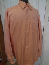  Men&#39;s Large Button Front Shirt T. Harris London Apricot Blue Red Black ... - $17.81