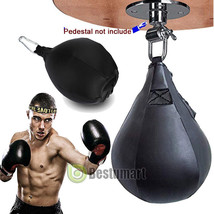 Leather Speed Ball Training Punching Speed Boxing Mma Pear Punch Bag Wor... - £23.90 GBP