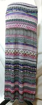 RUE 21 Womens Medium Multi Color Aztec Print Pull On Long Maxi Skirt Modest 8 10 - £13.56 GBP
