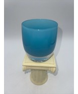 Rare GLASSYBABY Retired SEAGLASS Aqua Blue Votive Glass Candle Holder HTF  - $123.75