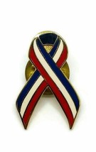 Red White Blue American Awareness Troop Support Ribbon Hat Lapel Pin - £14.31 GBP