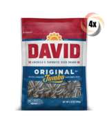 6x Bags David Original Jumbo Sunflower Seed Bags | 5.25oz | Salted &amp; Roa... - $35.97 CAD