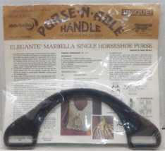 VTG MARBELLA Plastic PURSE-N-ABLE &quot;Horseshoe&quot; Macrame W/Instructions Dar... - $8.59