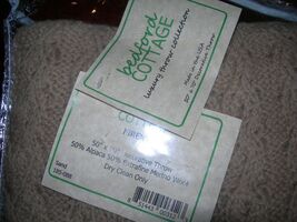 BEDFORD COTTAGE "FIRENZRE" SAND MADE IN USA 50"X70" BNIP $399 - $260.14