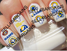 NFL LA Rams Nail Art Decals 12 Different Designs - $19.99