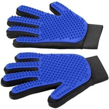 Pet Grooming Glove Deshedding Brush Pair Silicone Massage Mitts for Dogs... - $10.48