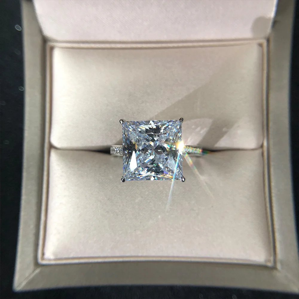Primary image for Jewepisode Solid Silver 925 Jewelry Simulated Moissanite Diamond Wedding Engagem