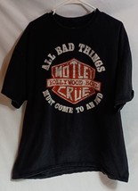 Motley Crue Final Tour T-shirt 2014 All Bad Things Must Come To An End 2XL - $19.95