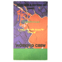 REO Speed Wagon Live As We Know It 1987 Working Crew Concert Pass Cloth Sticker - £14.60 GBP