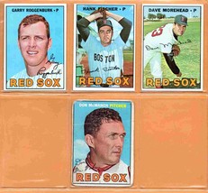 1967 Topps Boston Red Sox Team Lot 4 diff Dave Morehead Hank Fischer Don McMahon - £7.82 GBP