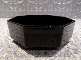 Vintage Arcoroc Black Octogon Bowl Dish France 29  - £9.18 GBP