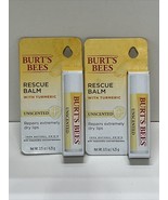 Burts Bees Rescue Lip Balm Unscented With Turmeric, 0.15oz  2 Pack - £8.43 GBP