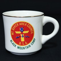 Boy Scouts VTG BSA Mug Cup Mt. Baker Area Council, Black Mountain Camp RARE - £48.78 GBP