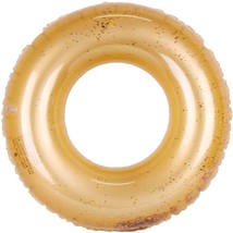 Gold Glitter Swim Ring For Pool Beach Lake Glitter Pool Inflatable Swim Tube Gli - £21.96 GBP